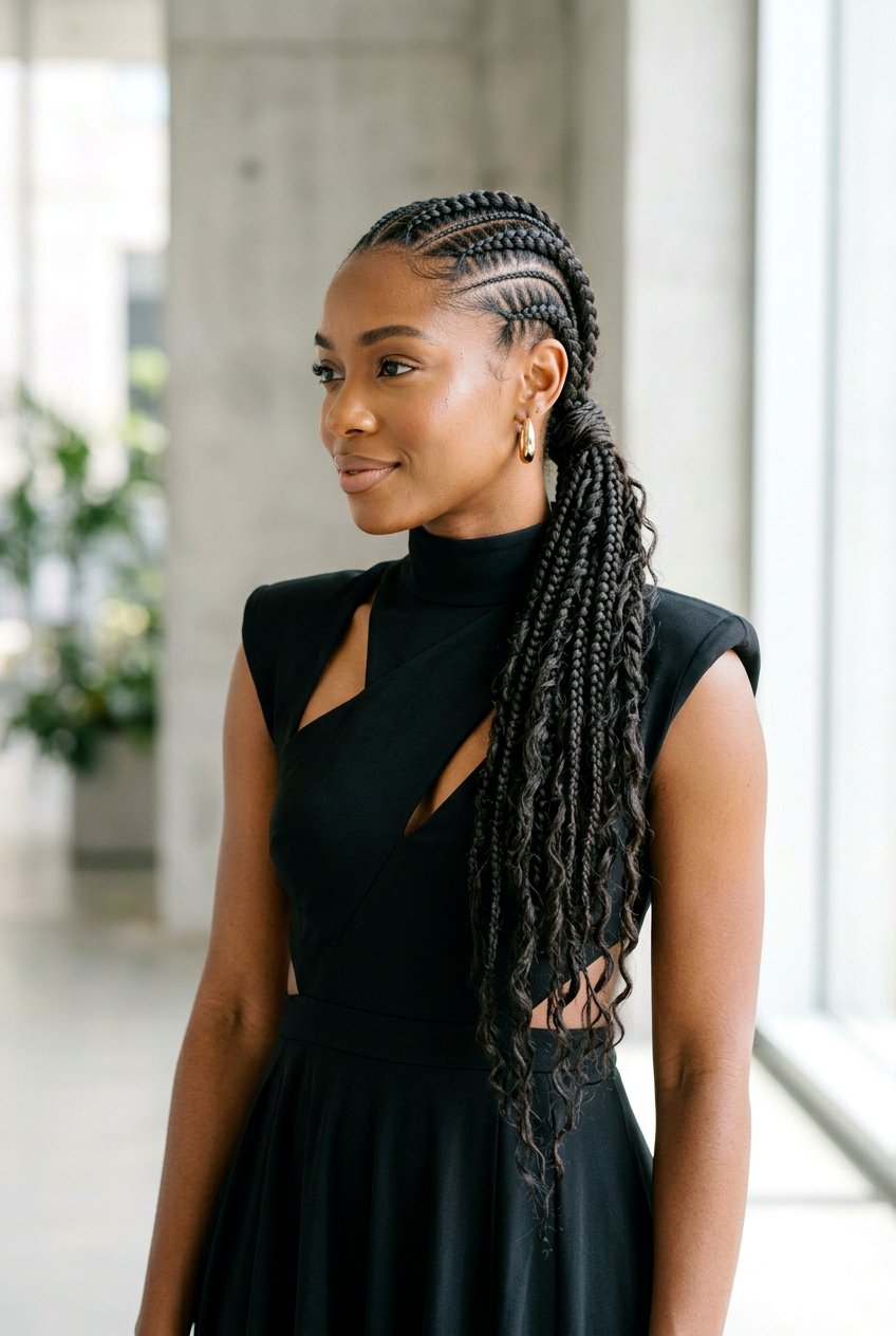 Multi Braid Low Ponytail - 20 homecoming hairstyle with low ponytail - 20 homecoming hairstyle with low ponytail