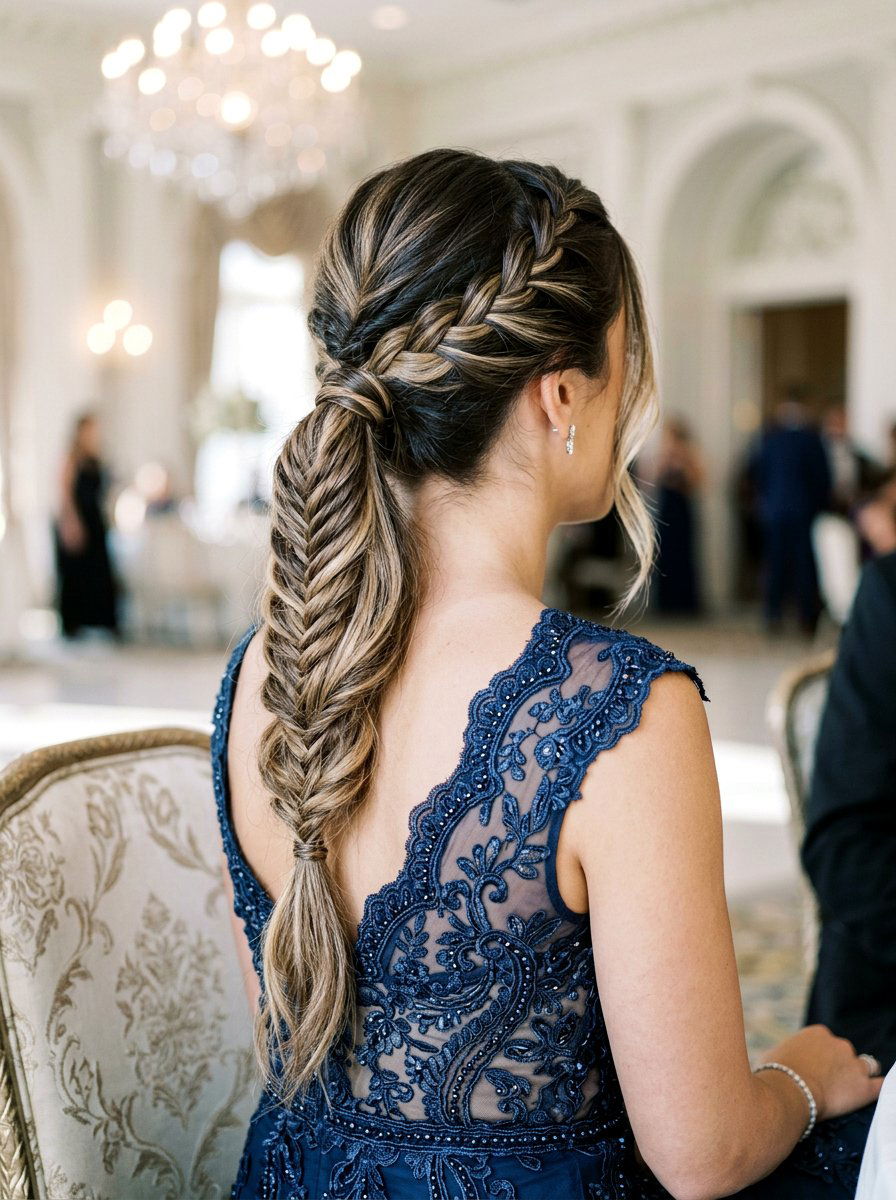 Multi Braid Ponytail - 20 prom ponytail with braid - 20 prom ponytail with braid