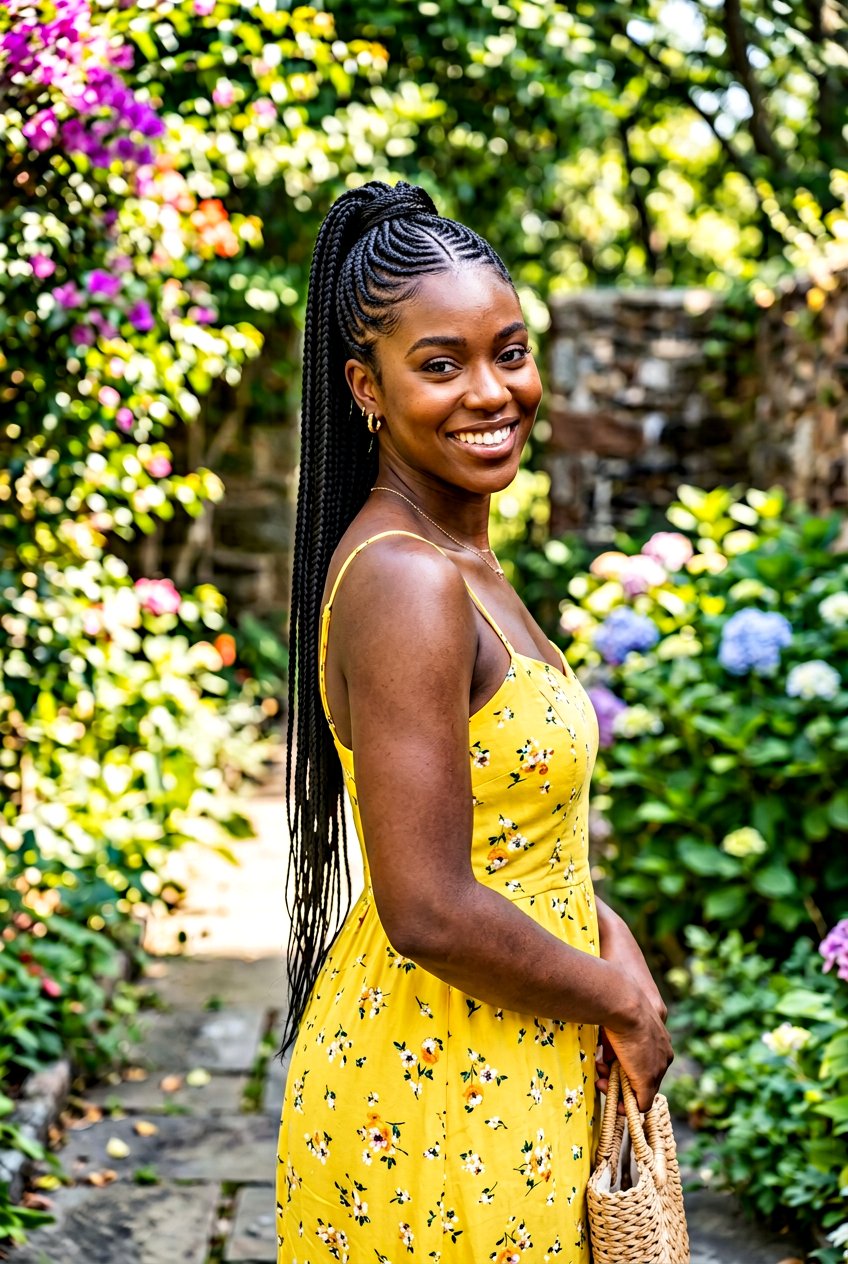 Multi Braid Ponytail - 20 clean girl middle part ponytail - 20 clean girl middle part ponytail