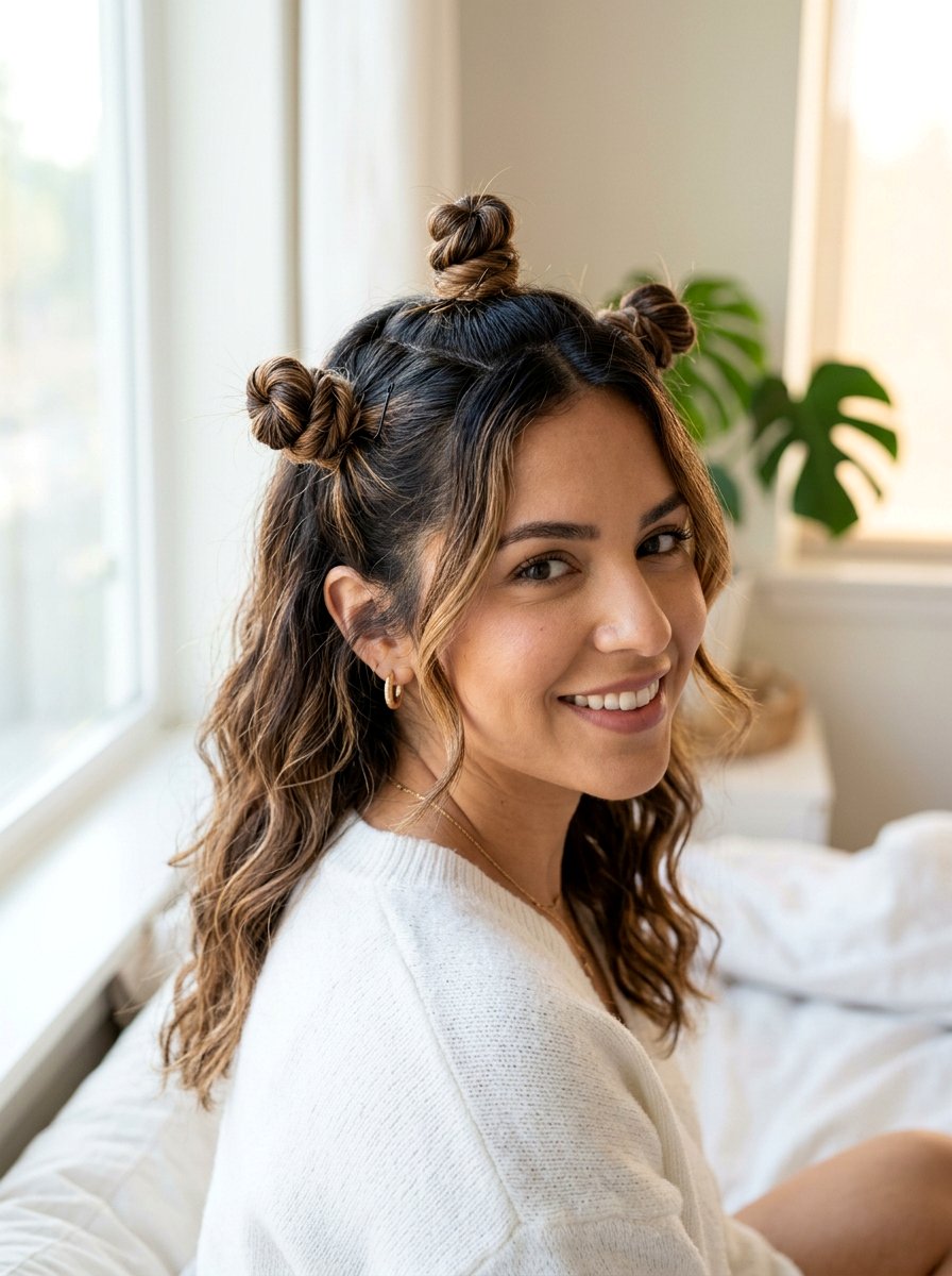 Multi Bun Twists - 20 overnight twists for wavy hair - 20 overnight twists for wavy hair