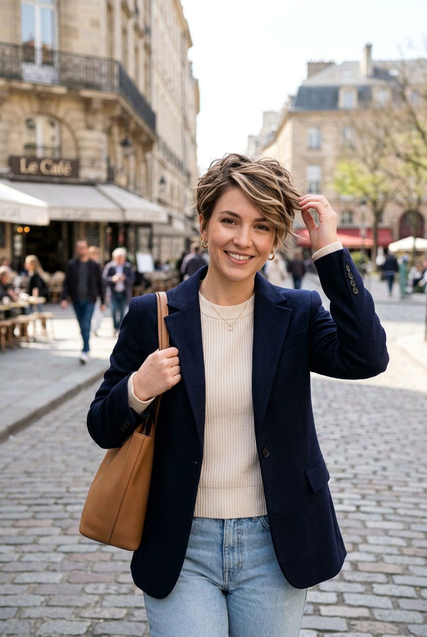 Multi Dimensional Pixie Cut With Highlights - 20 hair color ideas for pixie cuts - 20 hair color ideas for pixie cuts