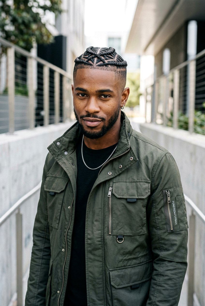 Multi Directional Braids Undercut - 20 braids with undercut men - 20 braids with undercut men