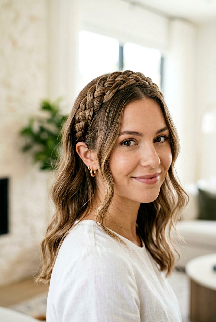 Multi Strand Braid Headband - 20 school hairstyle with headband braid - 20 school hairstyle with headband braid