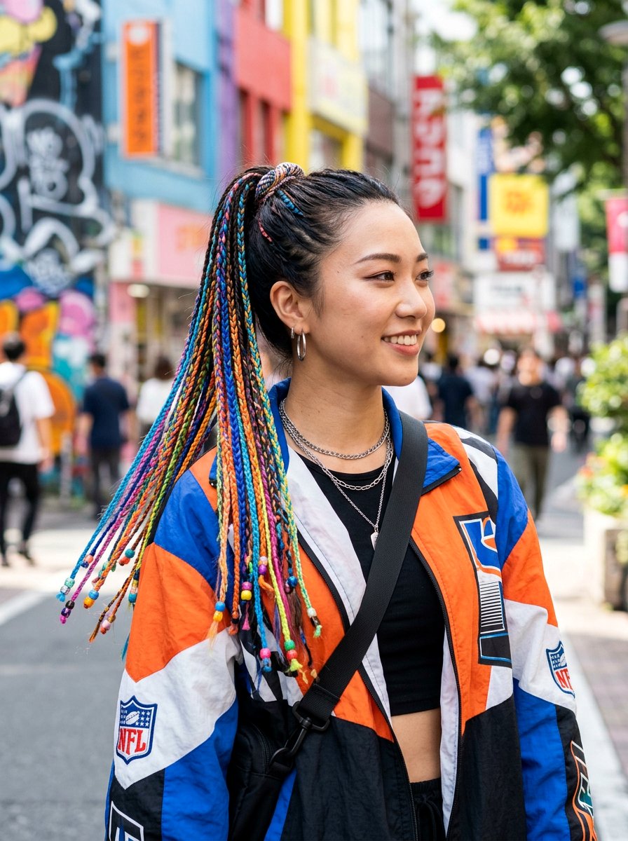 Multi Strand Braid Ponytail - 20 rave braid ponytail hairstyle - 20 rave braid ponytail hairstyle