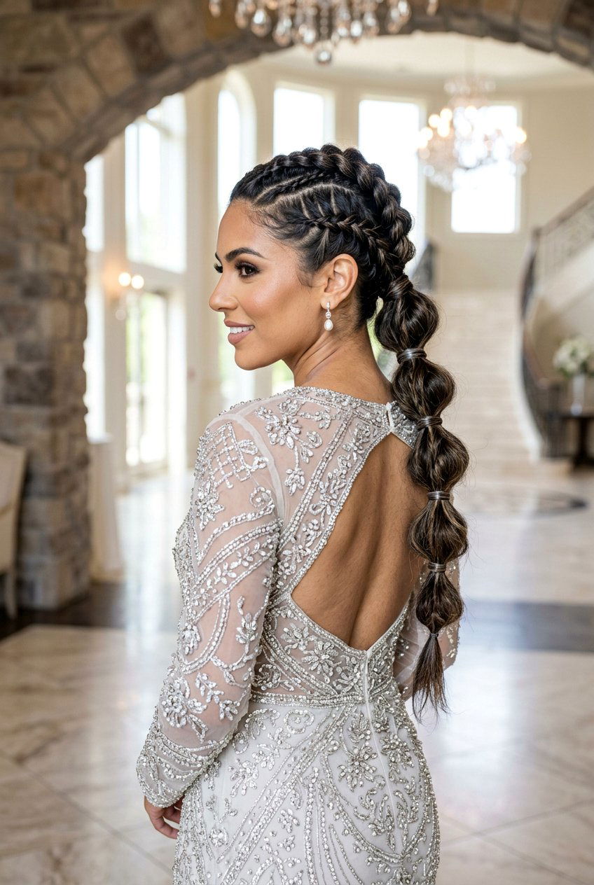 Multi Strand Bubble Braid - 20 prom hairstyle with bubble braid - 20 prom hairstyle with bubble braid