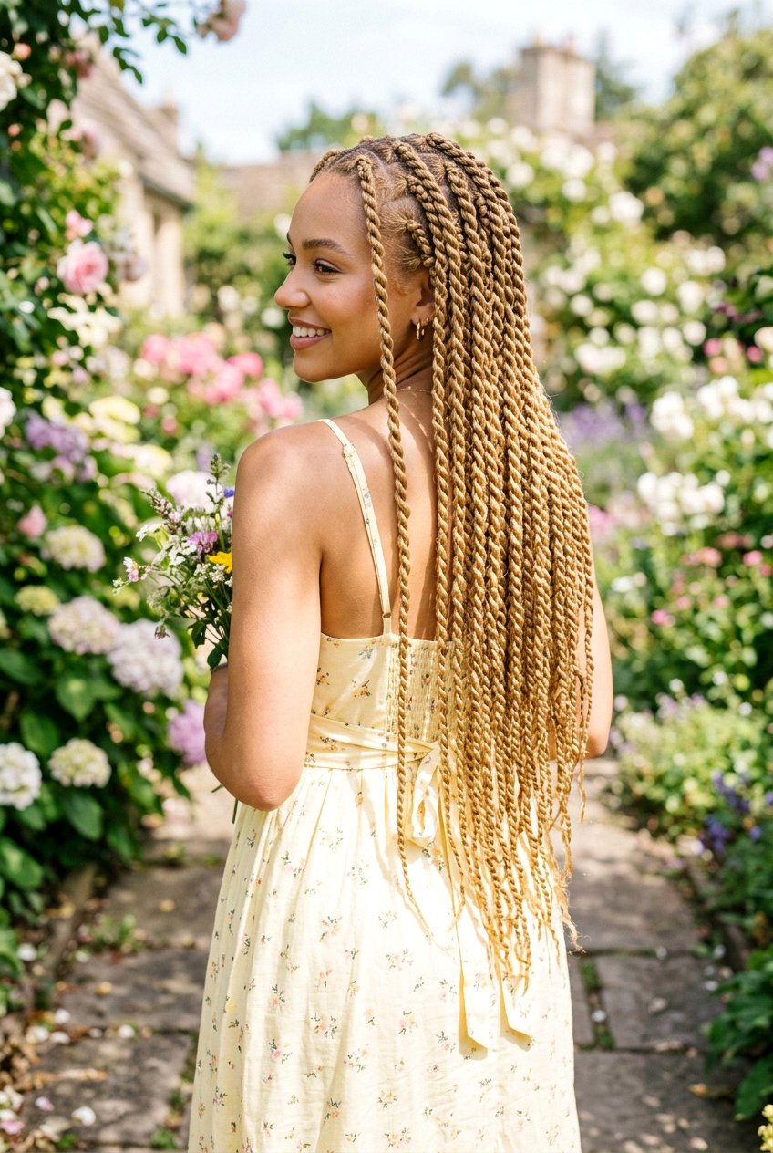 Multi Strand Rope Braids - 20 heatless curls for long thick hair - 20 heatless curls for long thick hair