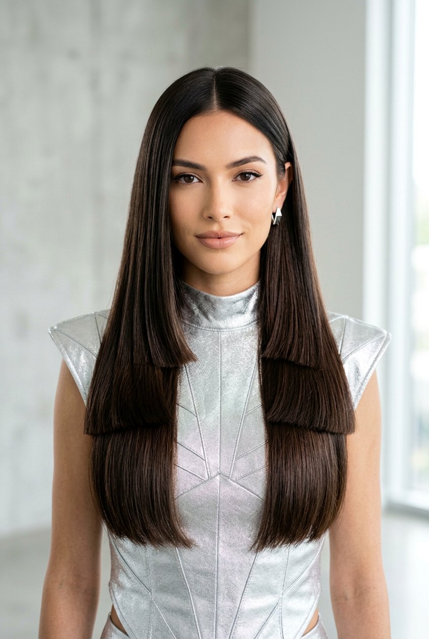 Multi Tiered Straight Cut - 20 sleek layered haircut for straight hair women - 20 sleek layered haircut for straight hair women
