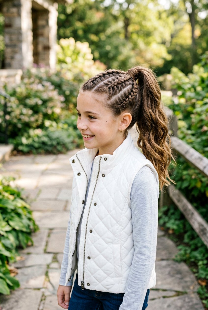 Multi braid ponytail - 20 exam day ponytail for girls - 20 exam day ponytail for girls