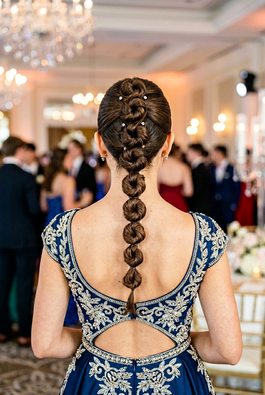 Multiple Mini Buns Updo for Prom - 20 prom hairstyles for medium hair - 20 prom hairstyles for medium hair