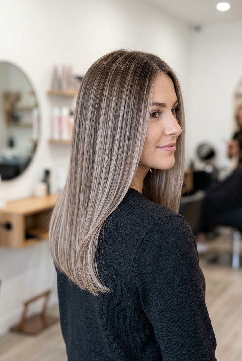 Mushroom Blonde Balayage on Straight Hair - 20 balayage for straight hair - 20 balayage for straight hair