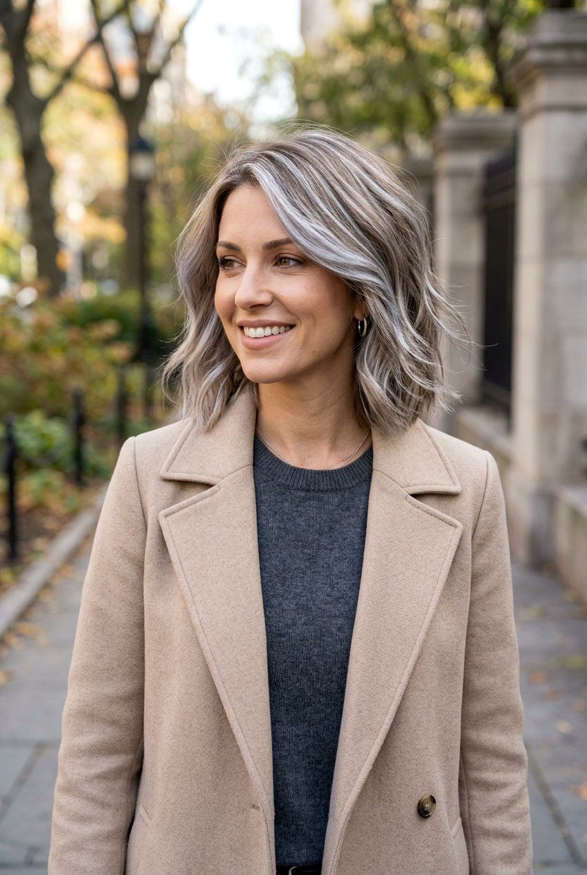 Mushroom Blonde With Silver Highlights - 20 cool silver blonde highlights - 20 cool silver blonde highlights