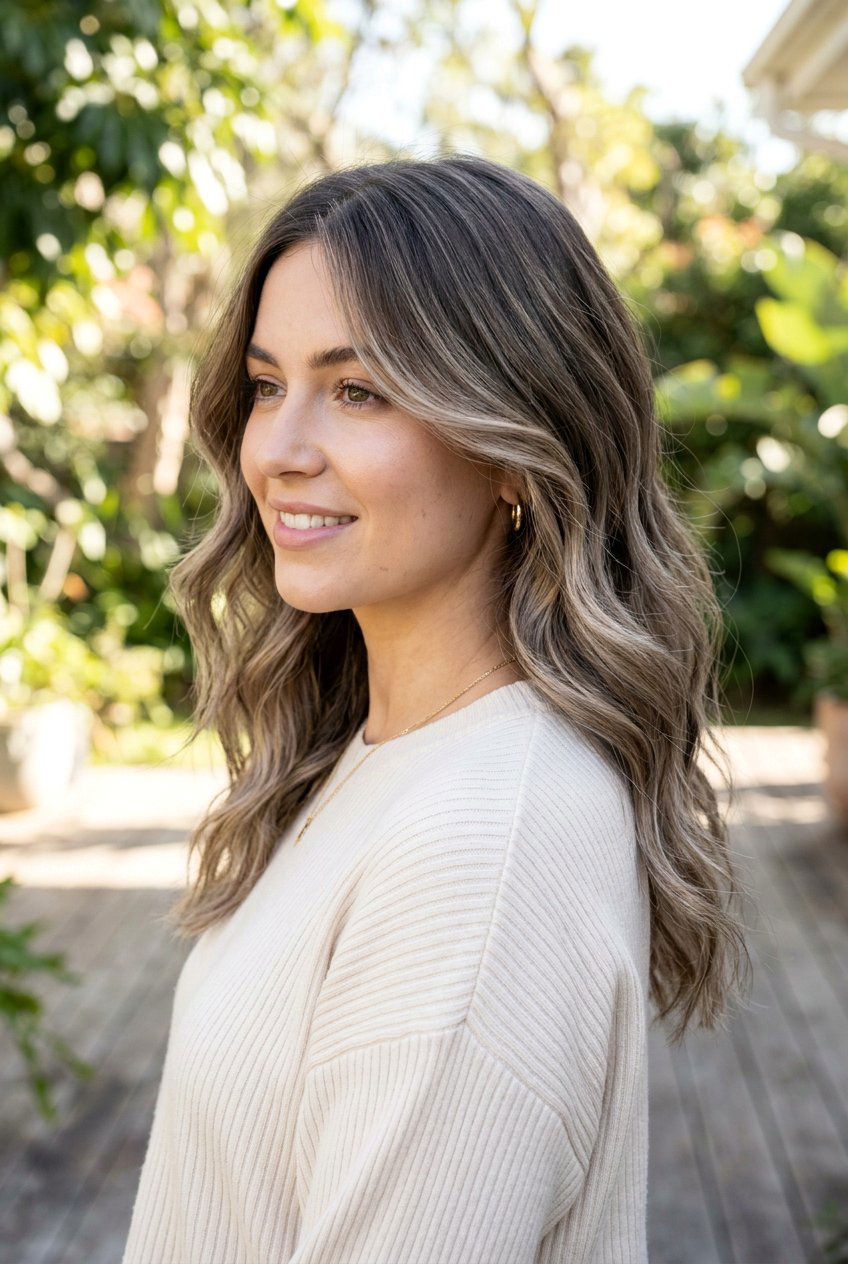 Mushroom Brown Balayage - 20 quiet luxury hair color - 20 quiet luxury hair color