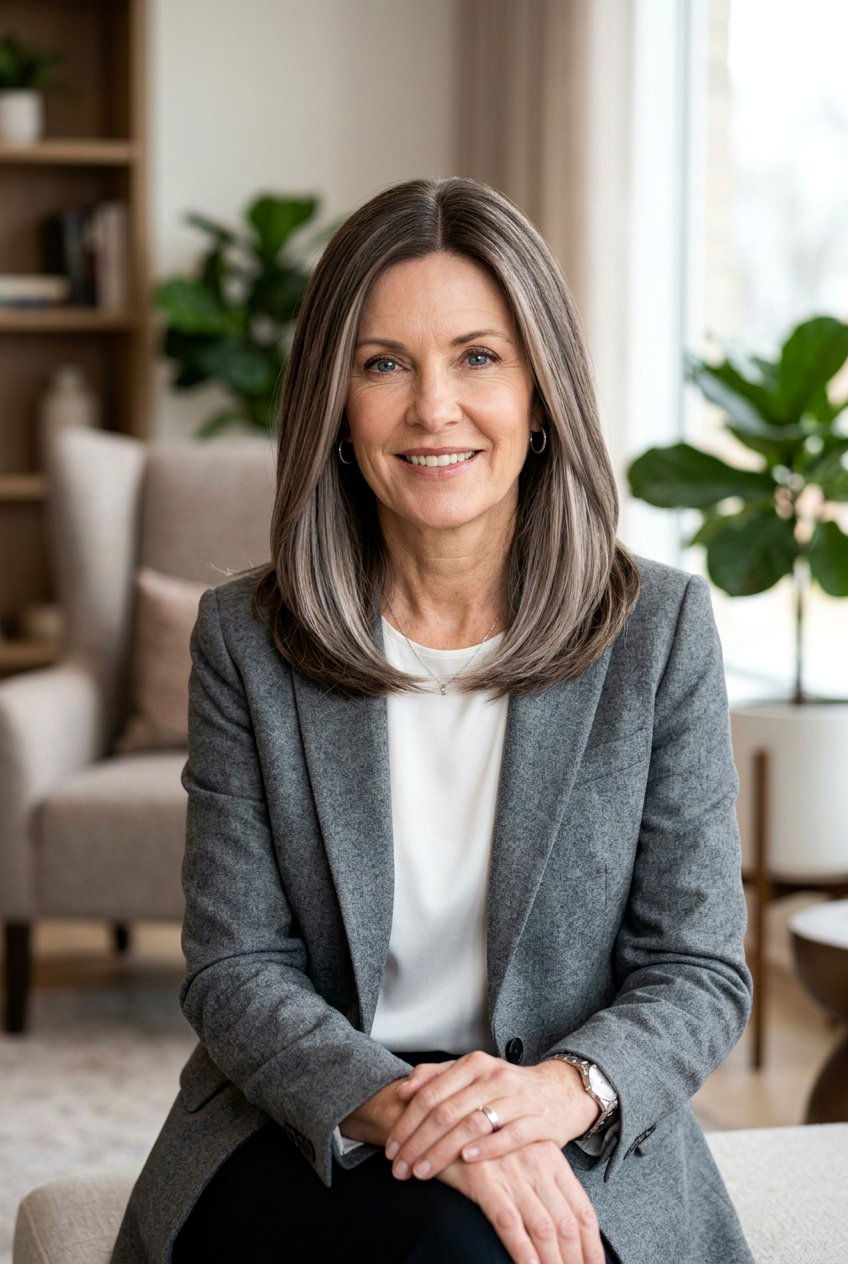 Mushroom Brown Balayage - 20 natural brunette refresh for mature women - 20 natural brunette refresh for mature women