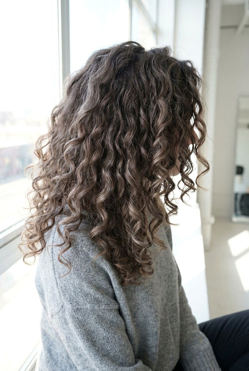 Mushroom Brown Balayage Curly Hair - 20 balayage for curly hair - 20 balayage for curly hair