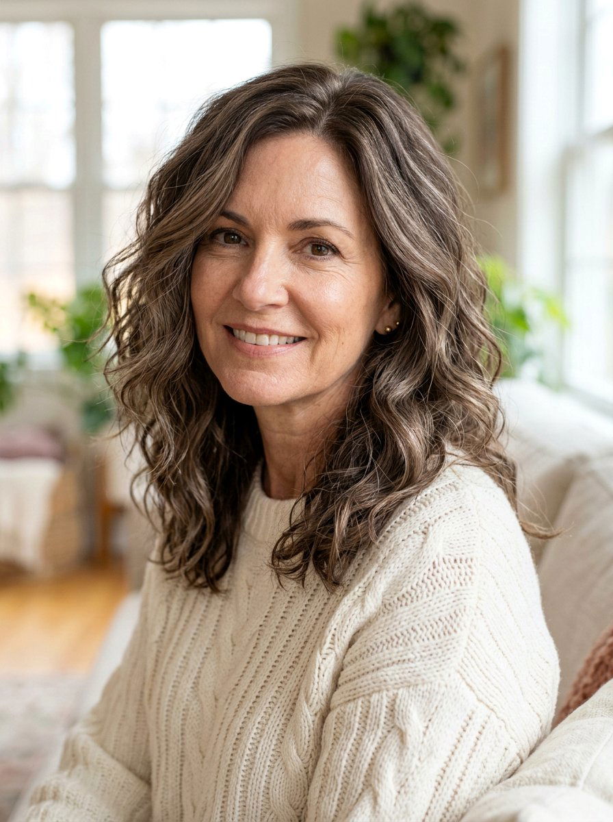 Mushroom Brown Balayage For Natural Texture - 20 subtle balayage for mature women - 20 subtle balayage for mature women