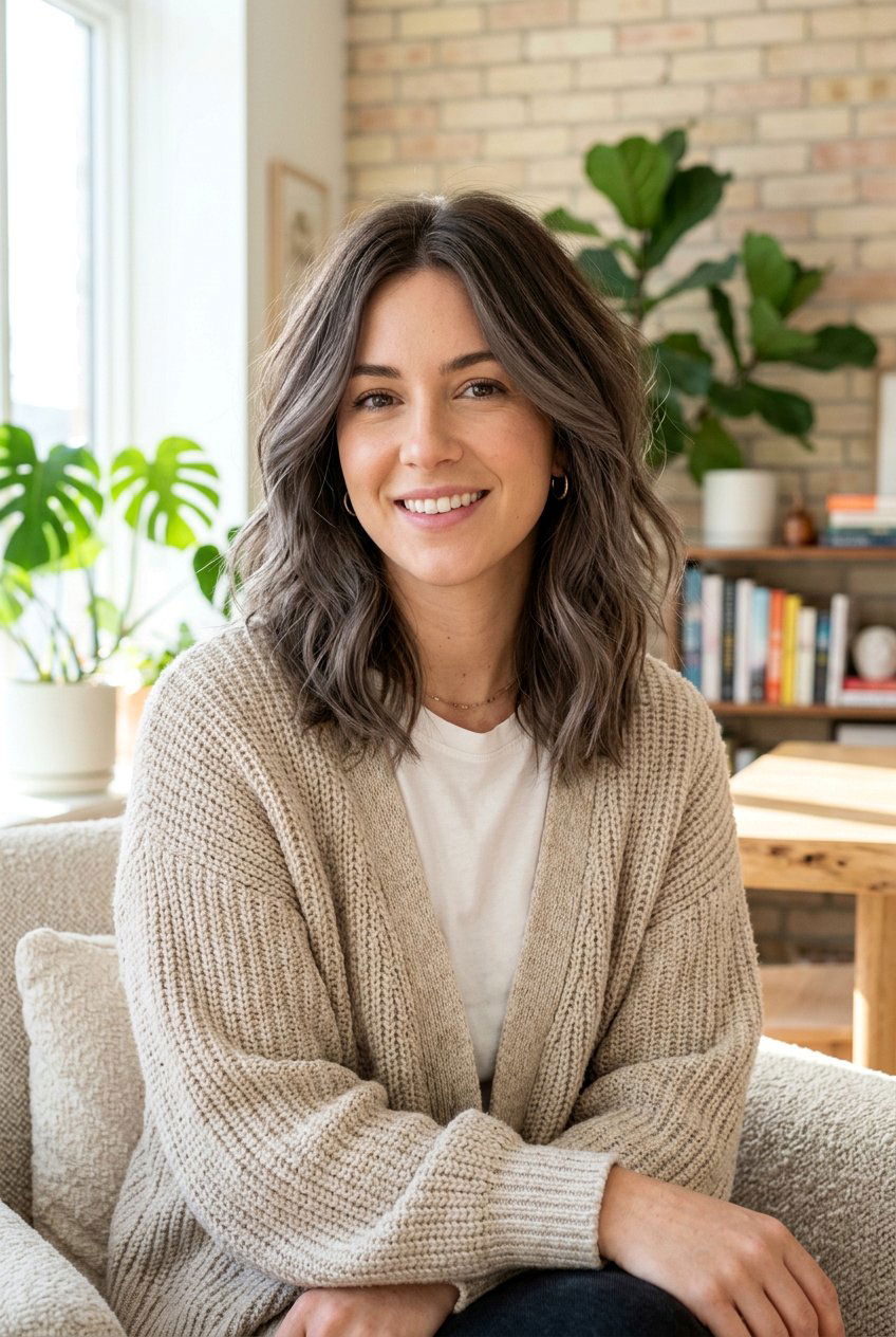 Mushroom Brown Balayage Lob - 20 brunette lob balayage ideas - 20 brunette lob balayage ideas