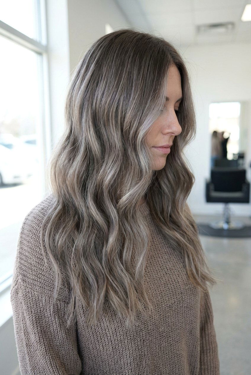 Mushroom Brown Balayage Long Hair - 20 balayage for long hair - 20 balayage for long hair