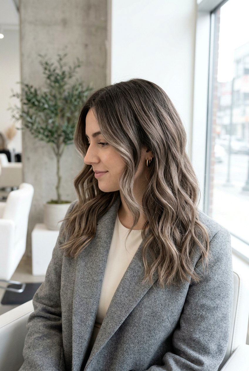 Mushroom Brown Balayage Root Melt - 20 brunette balayage with root melt - 20 brunette balayage with root melt