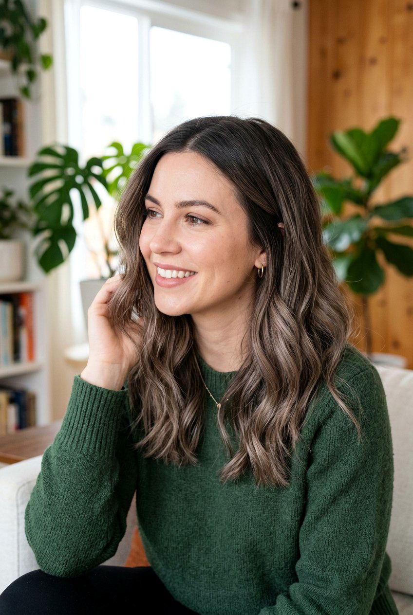 Mushroom Brown Balayage - 20 balayage for women with naturally gray hair - 20 balayage for women with naturally gray hair