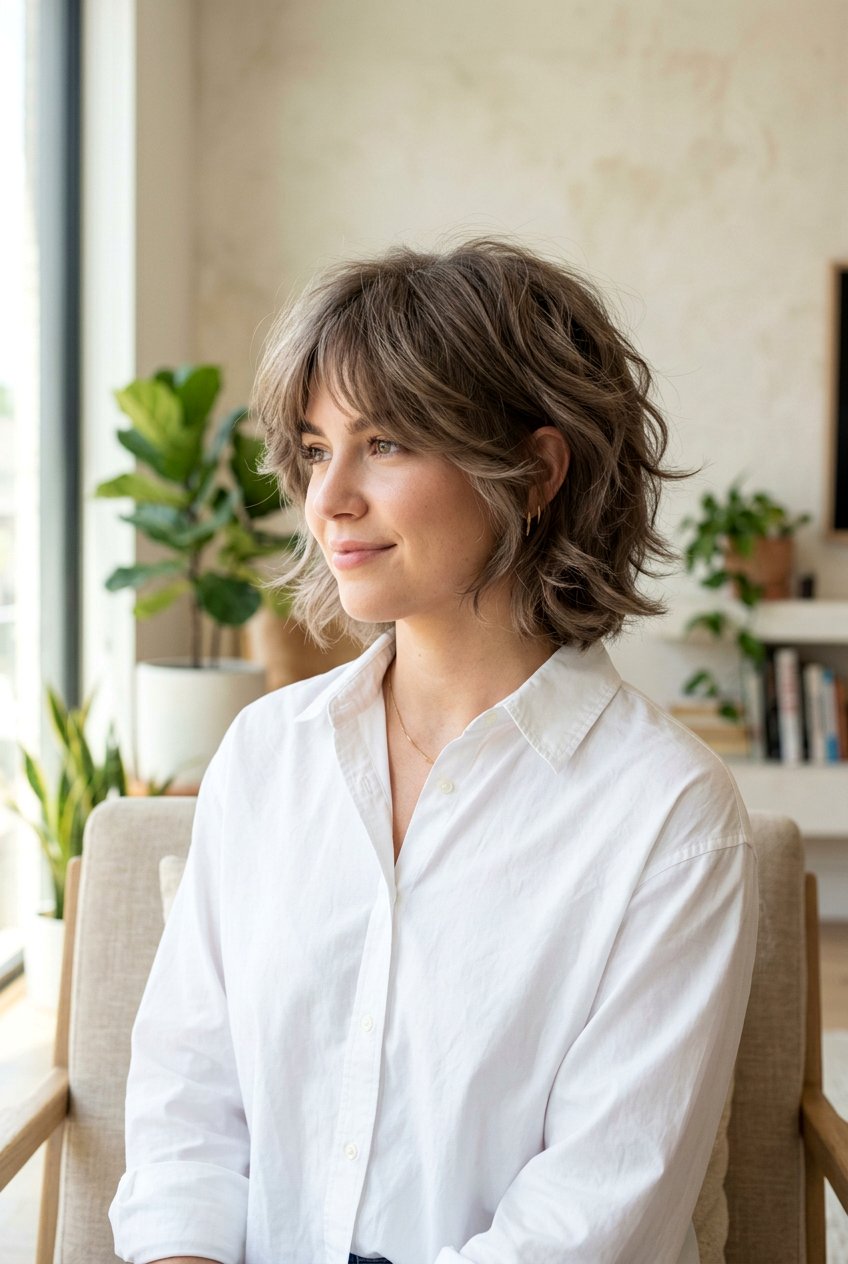 Mushroom Brown Butterfly Haircut - 20 brunette butterfly haircut color ideas