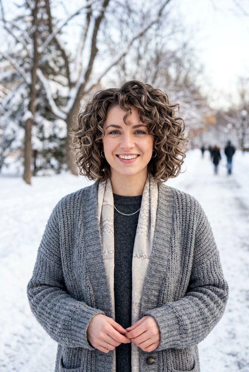 Mushroom Brown Curly Bob - 20 brunette curly bob color ideas - 20 brunette curly bob color ideas