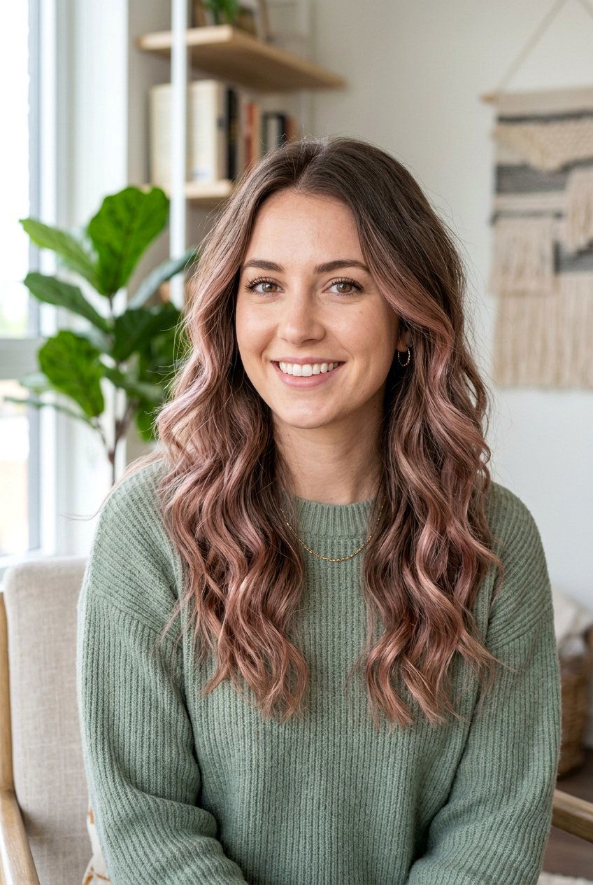 Mushroom Brown Hair With Rose Gold Balayage - 20 brunette hair with rose gold balayage - 20 brunette hair with rose gold balayage