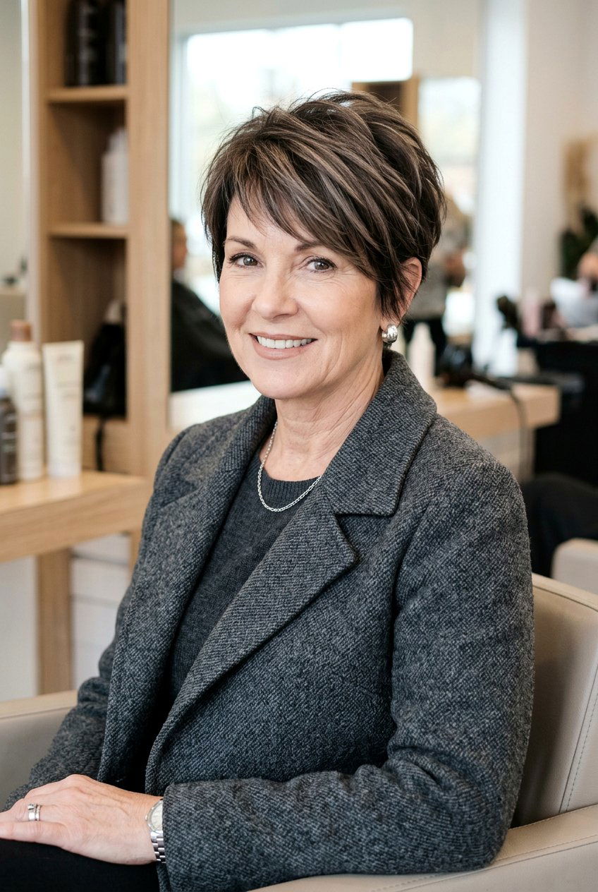 Mushroom Brown Highlights - 20 face framing highlights for mature brunettes - 20 face framing highlights for mature brunettes