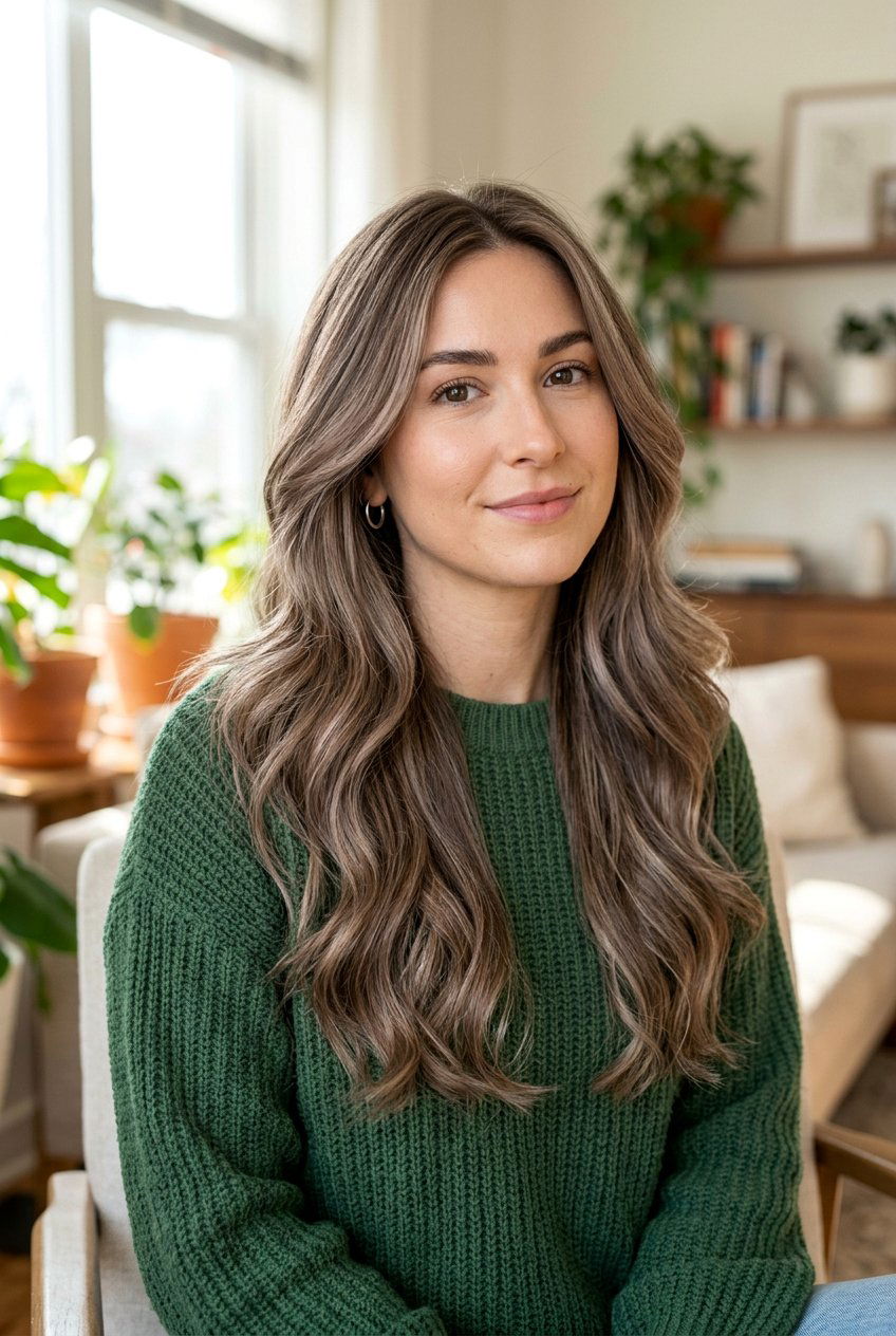 Mushroom Brown Long Layered Hair - 20 long layered hair color ideas - 20 long layered hair color ideas