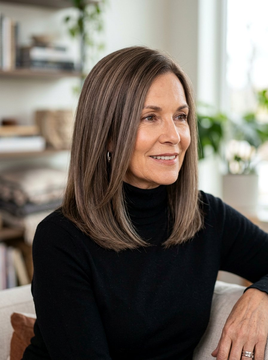 Mushroom Brown Lowlights - 20 youthful hair color for older women - 20 youthful hair color for older women