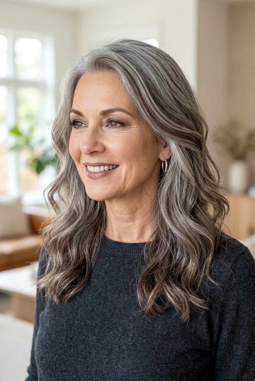 Mushroom Brown Lowlights On Gray Hair - 20 brunette lowlights for gray hair - 20 brunette lowlights for gray hair