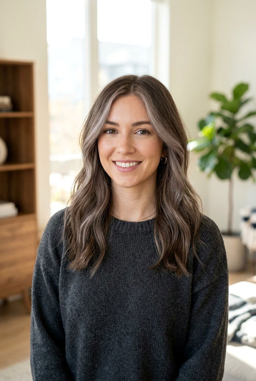 Mushroom Brown Money Piece Shoulder Length Cut - 20 brunette money piece for shoulder length hair - 20 brunette money piece for shoulder length hair