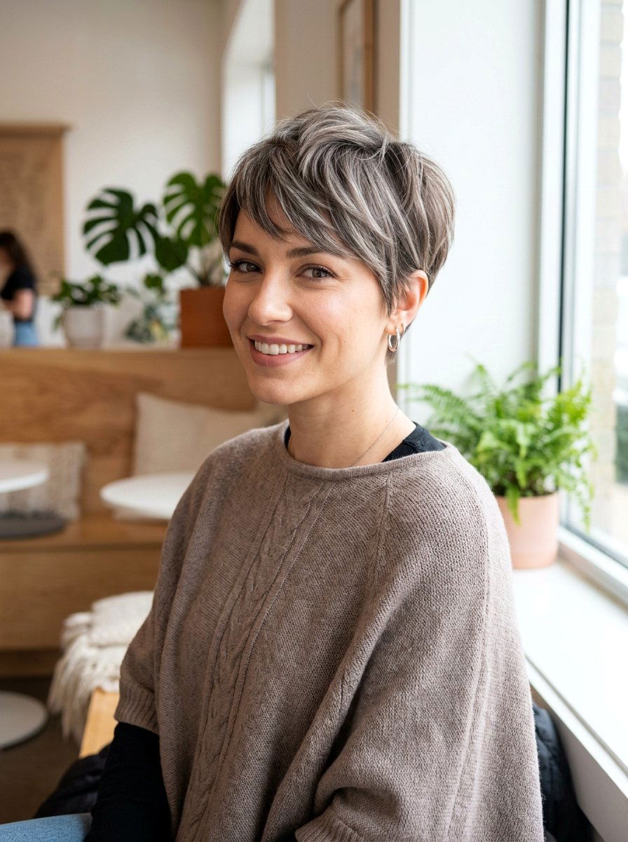 Mushroom Brown Pixie Hair Color - 20 pixie hair color ideas for mature women - 20 pixie hair color ideas for mature women