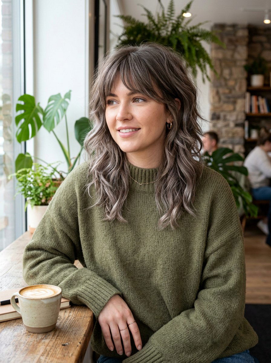 Mushroom Brown Shag Haircut - 20 salon color ideas for shag haircuts - 20 salon color ideas for shag haircuts