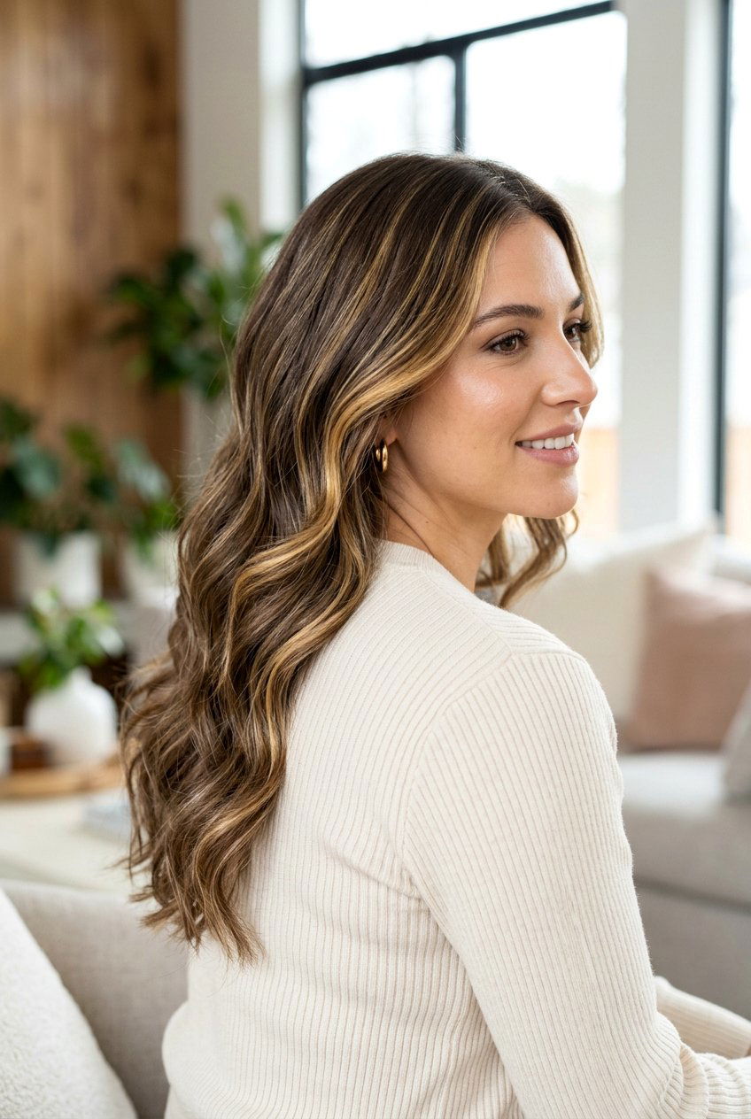 Mushroom Brown With Gold Highlights - 20 sun kissed brunette hair - 20 sun kissed brunette hair