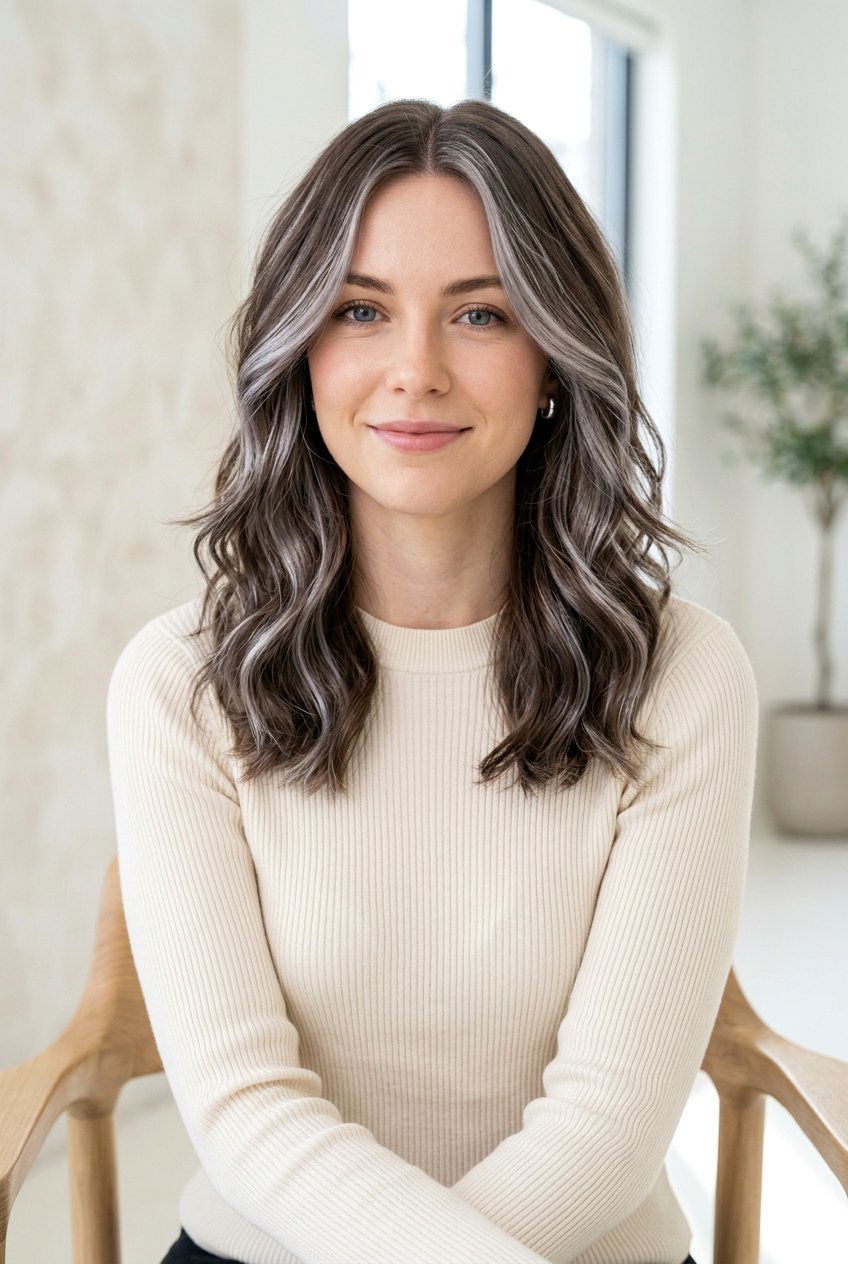 Mushroom Brown With Silver Toned Highlights - 20 mushroom brown for cool skin tones - 20 mushroom brown for cool skin tones