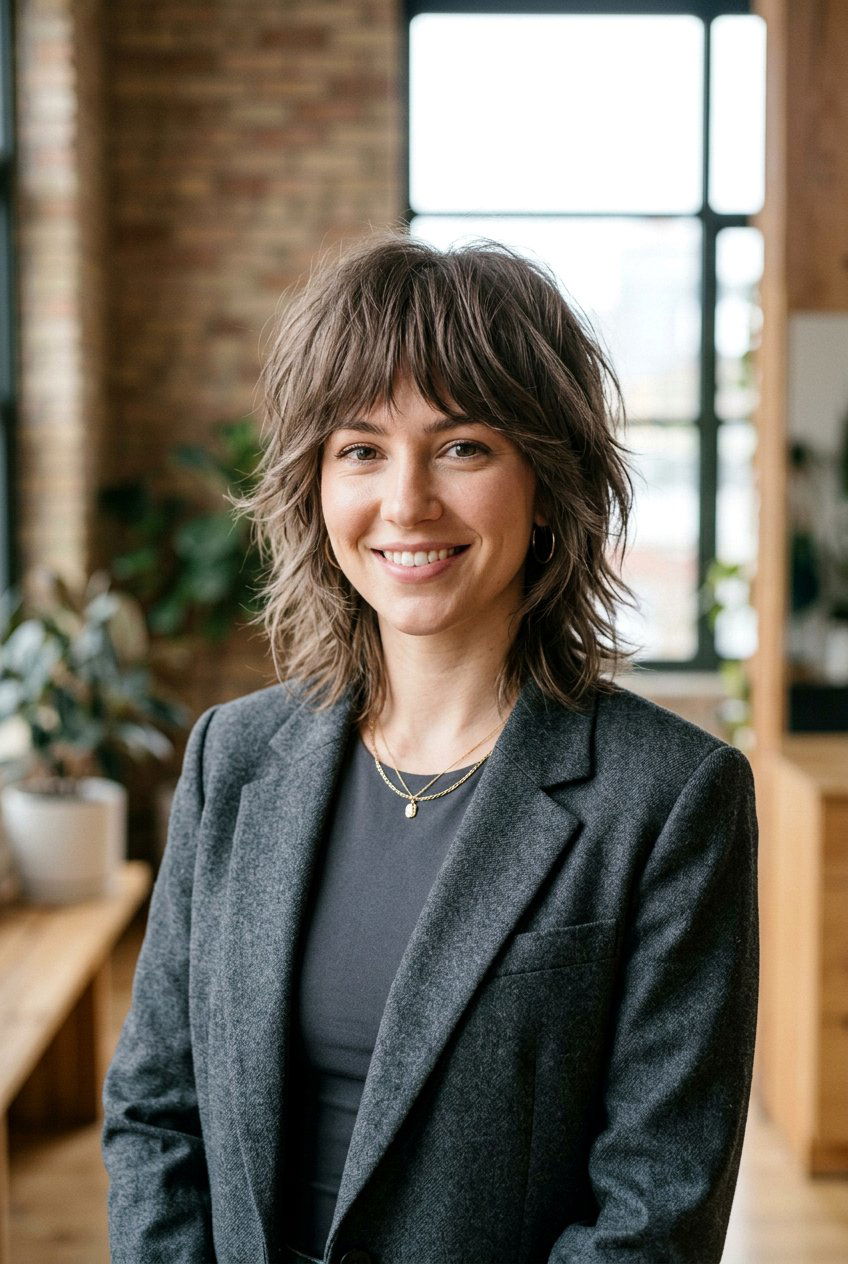 Mushroom Brown Wolf Cut - 20 hair color ideas for wolf cuts - 20 hair color ideas for wolf cuts