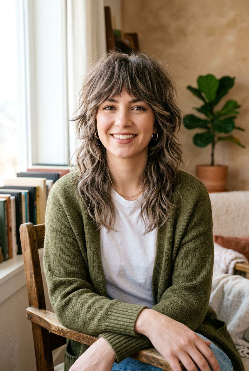 Mushroom Brown Wolf Cut - 20 brunette wolf cut color ideas - 20 brunette wolf cut color ideas