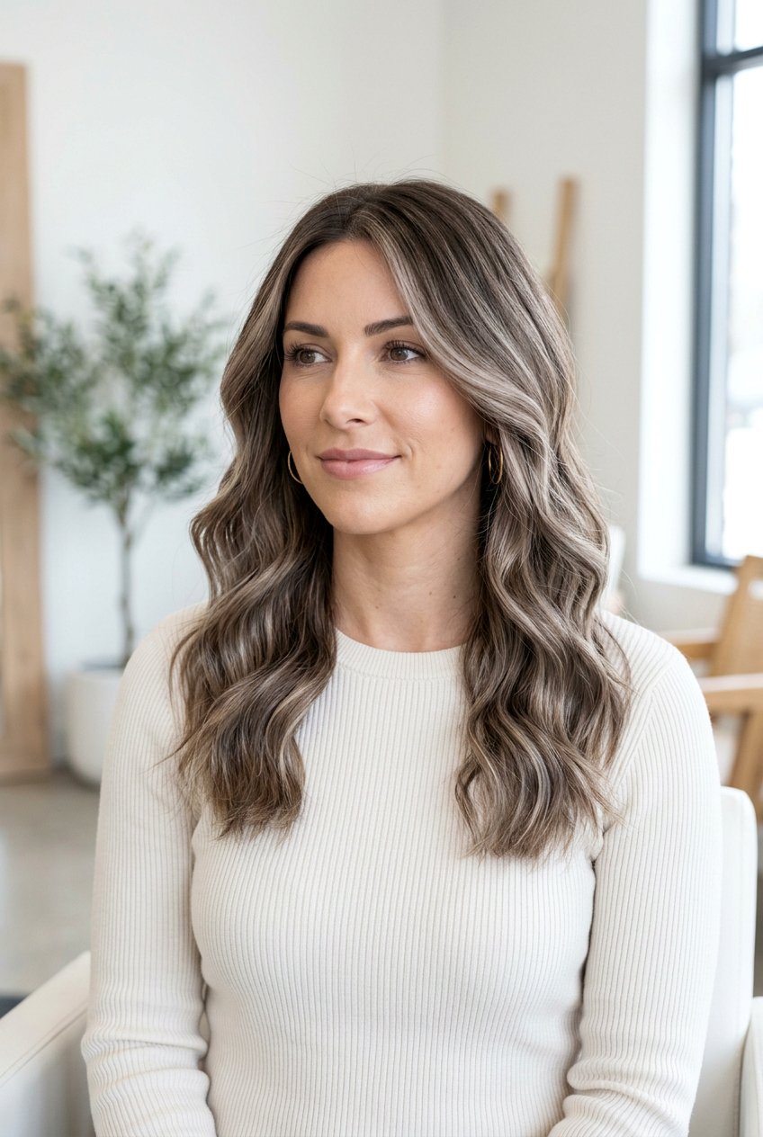 Mushroom Brunette Foilayage - 20 cool mushroom brunette hair - 20 cool mushroom brunette hair