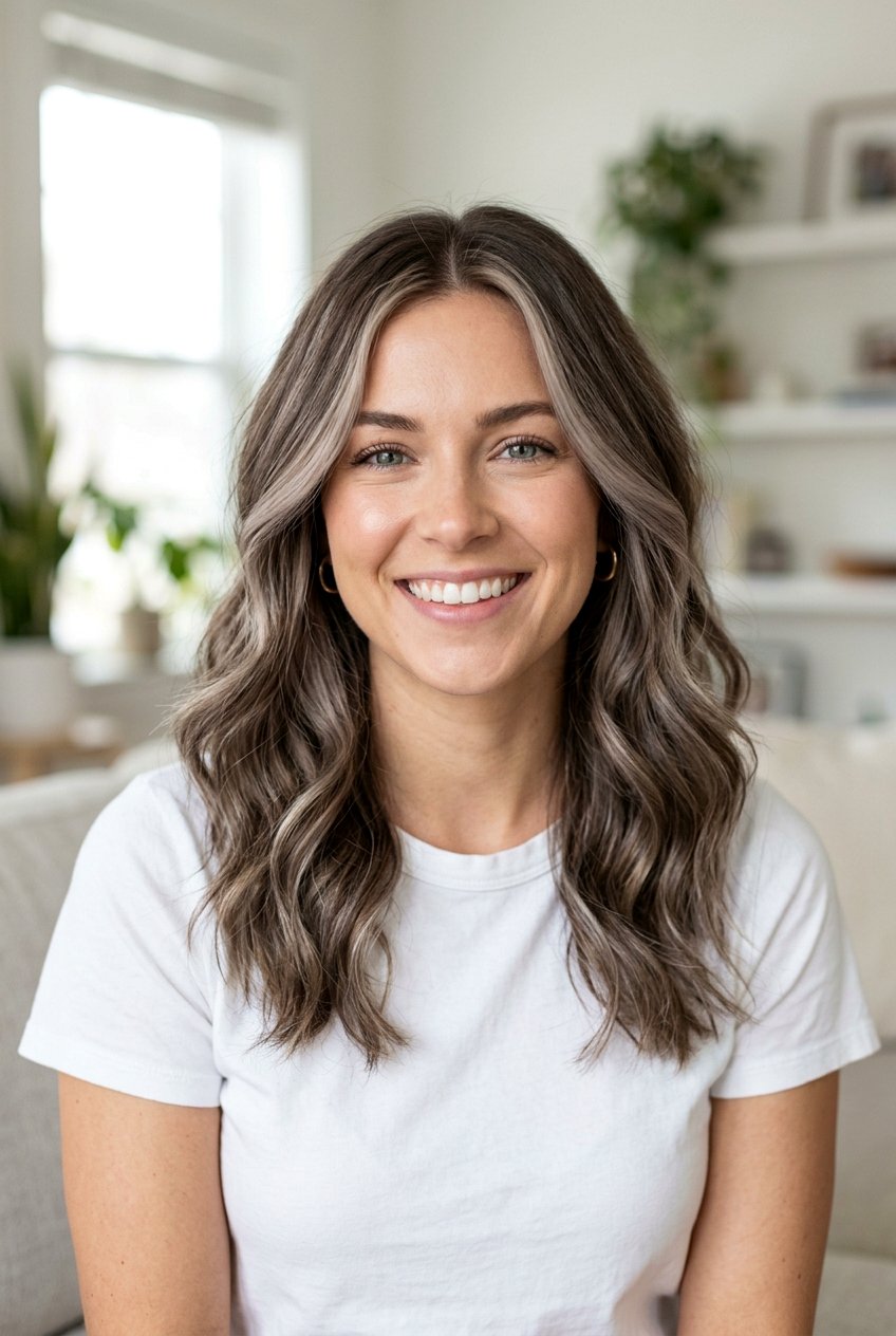 Mushroom Highlights With Face Framing On Brunette Hair - 20 mushroom highlights on brunette hair - 20 mushroom highlights on brunette hair