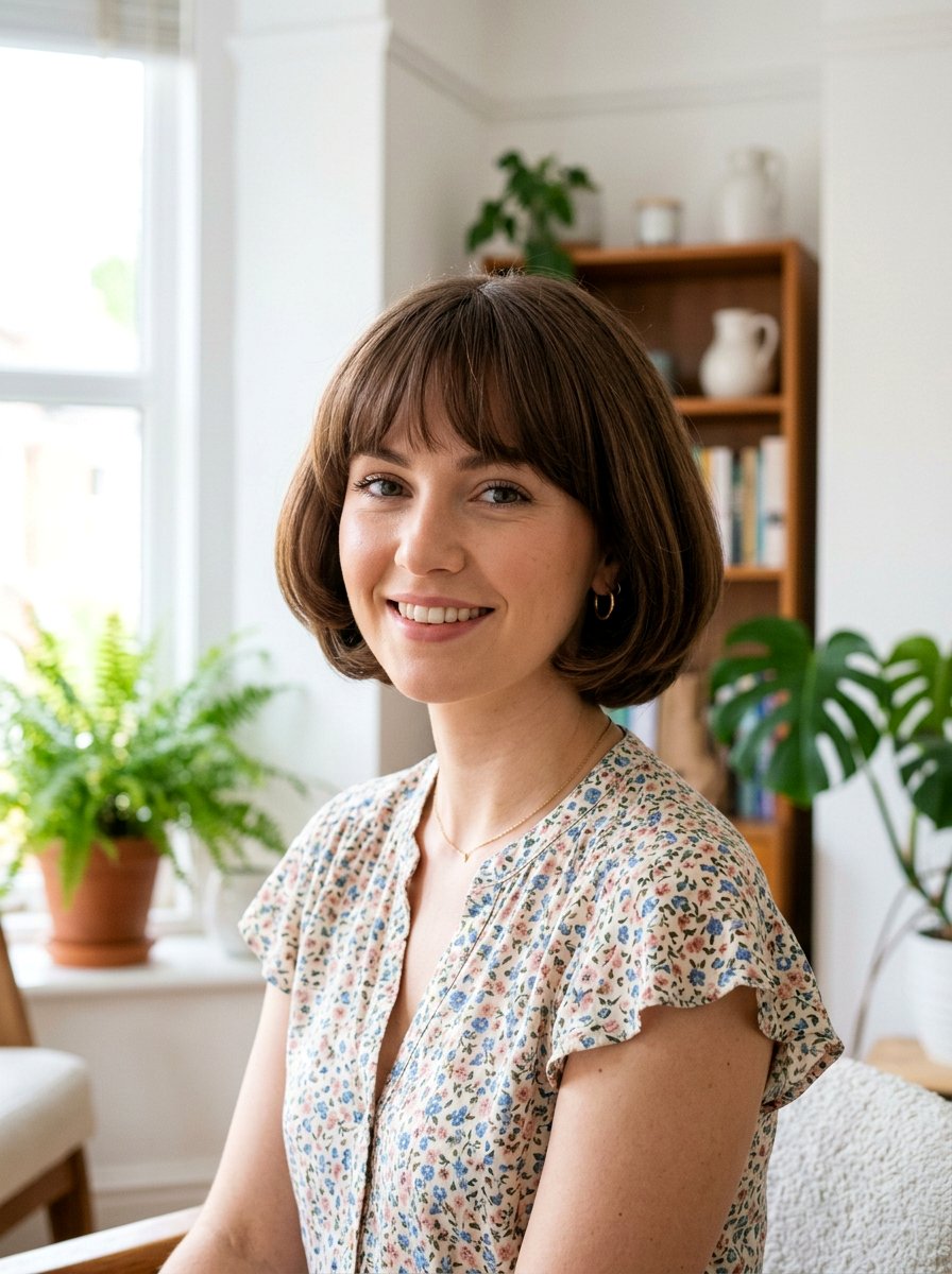 Mushroom Silhouette Bob - 20 polished bob for fine straight hair - 20 polished bob for fine straight hair