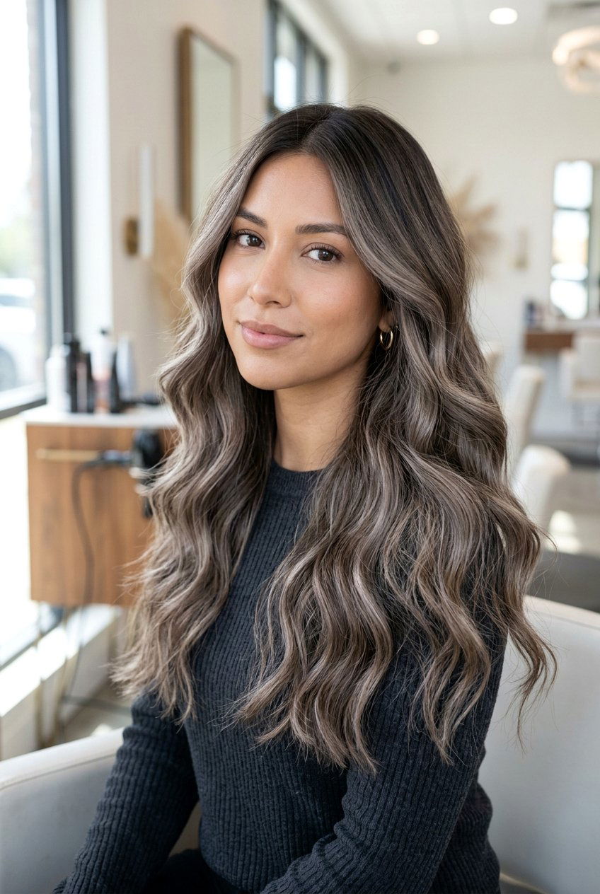 Mushroom brown balayage - 20 lived in brunette hair - 20 lived in brunette hair