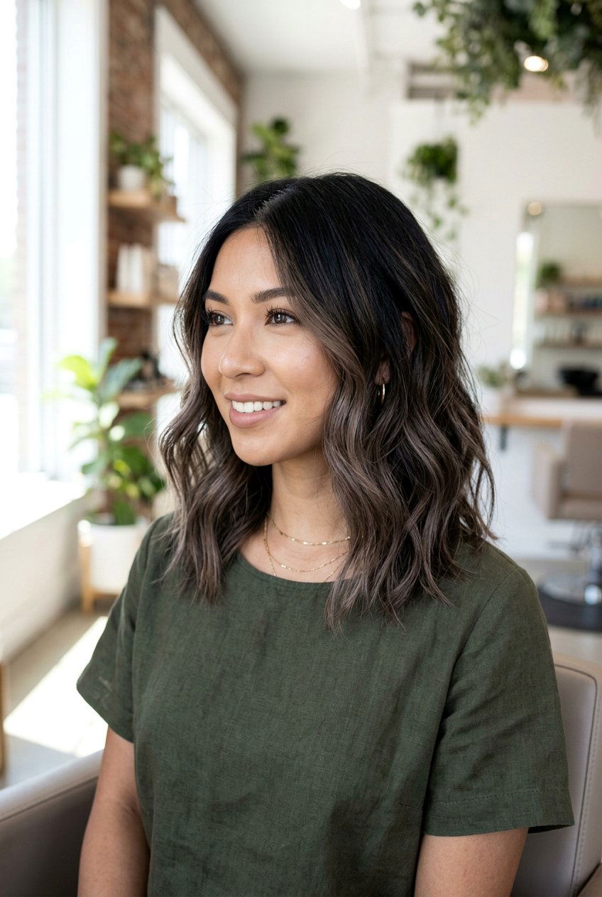 Mushroom brown balayage black hair - 20 balayage for black hair - 20 balayage for black hair