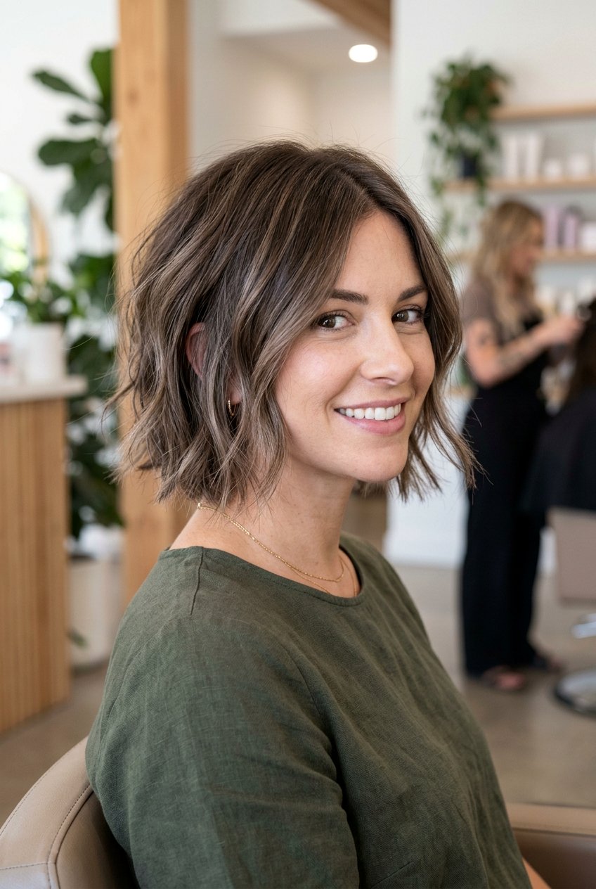 Mushroom brown balayage short hair - 20 balayage for short hair - 20 balayage for short hair