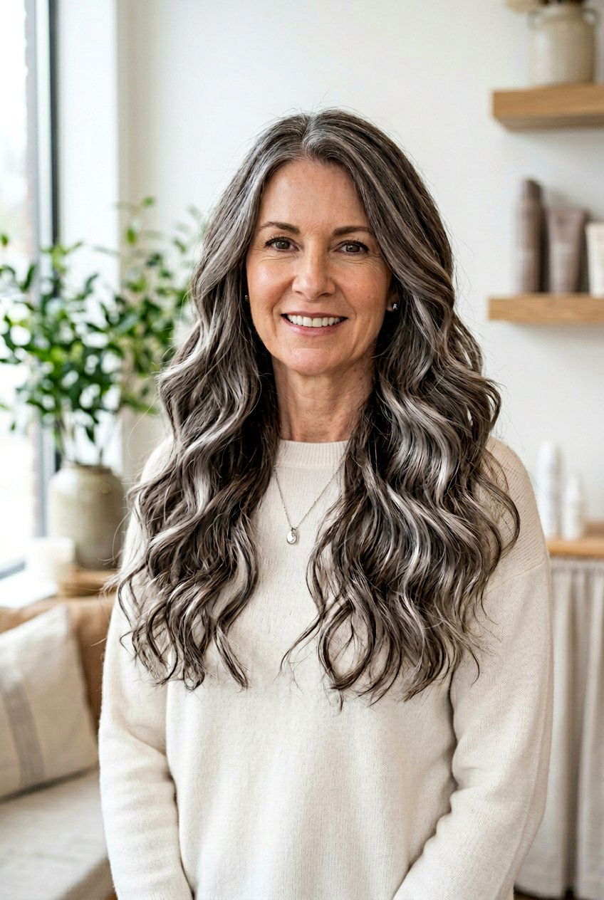 Mushroom brunette balayage for gray hair - 20 mushroom brunette gray blend - 20 mushroom brunette gray blend