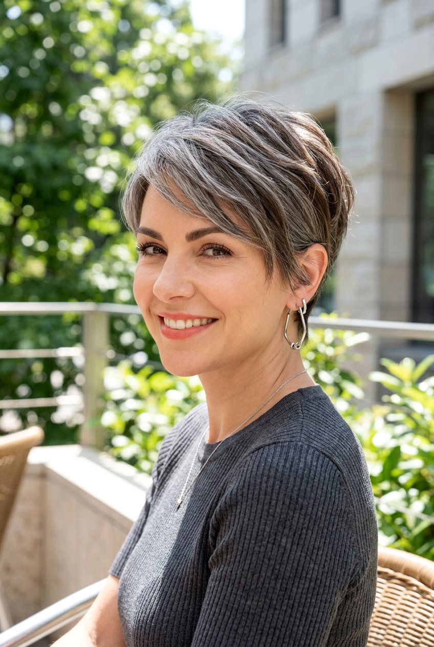 Mushroom brunette gray blend for short hair - 20 mushroom brunette gray blend - 20 mushroom brunette gray blend