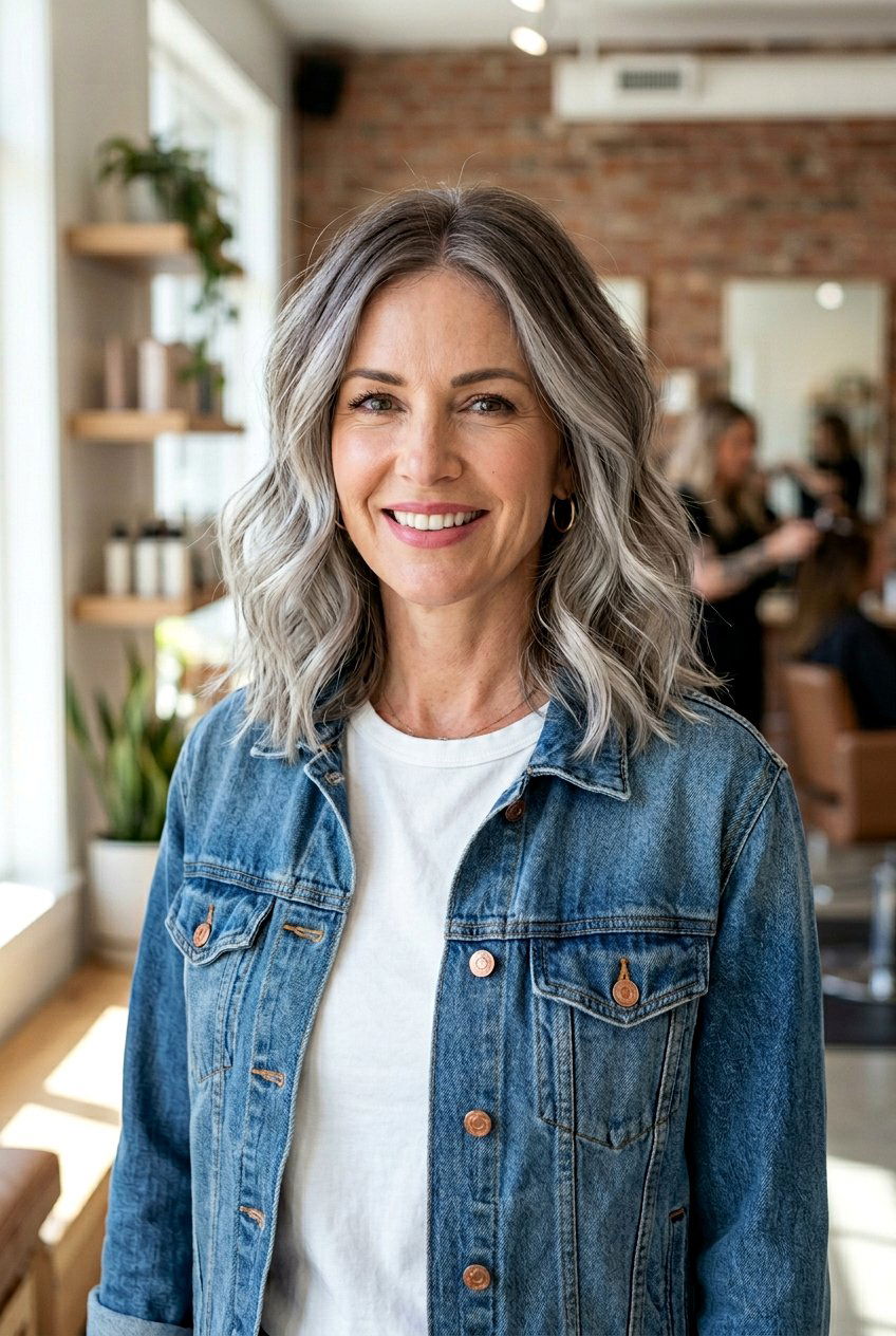 Mushroom brunette root smudge for gray - 20 mushroom brunette gray blend - 20 mushroom brunette gray blend