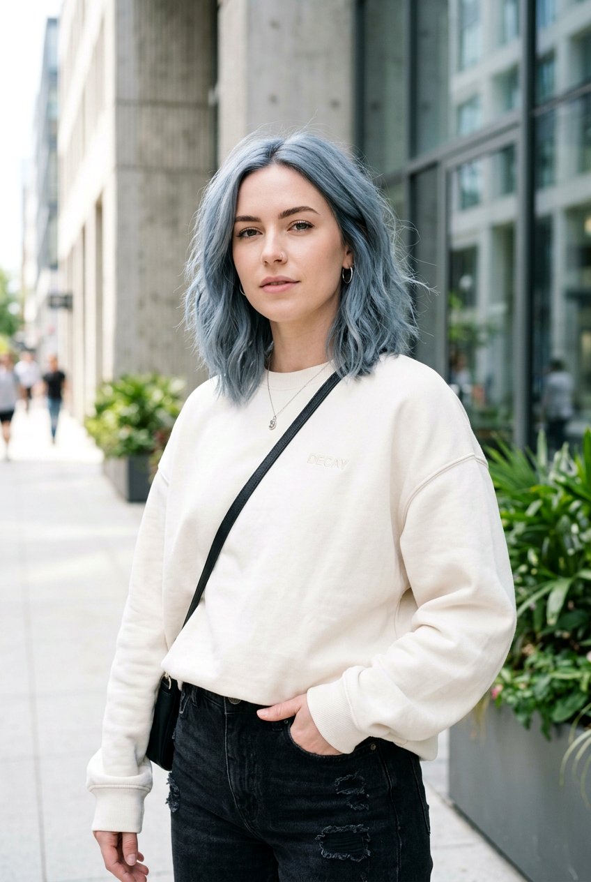 Muted Blue Hair Color - 20 hair color ideas for cool undertones - 20 hair color ideas for cool undertones