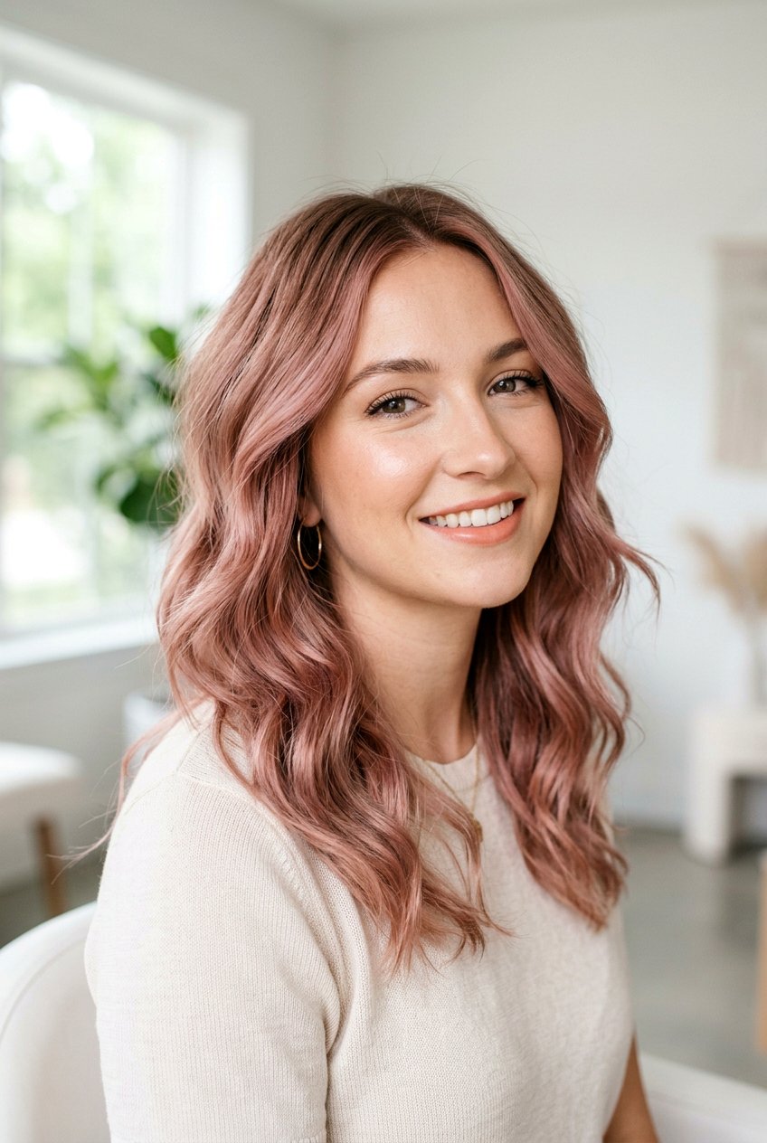 Muted Rose Gold - 20 rose gold hair color - 20 rose gold hair color
