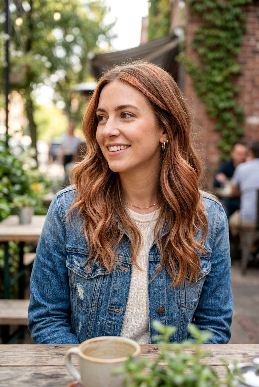 Muted ginger spice balayage - 20 ginger spice balayage on brunette hair - 20 ginger spice balayage on brunette hair