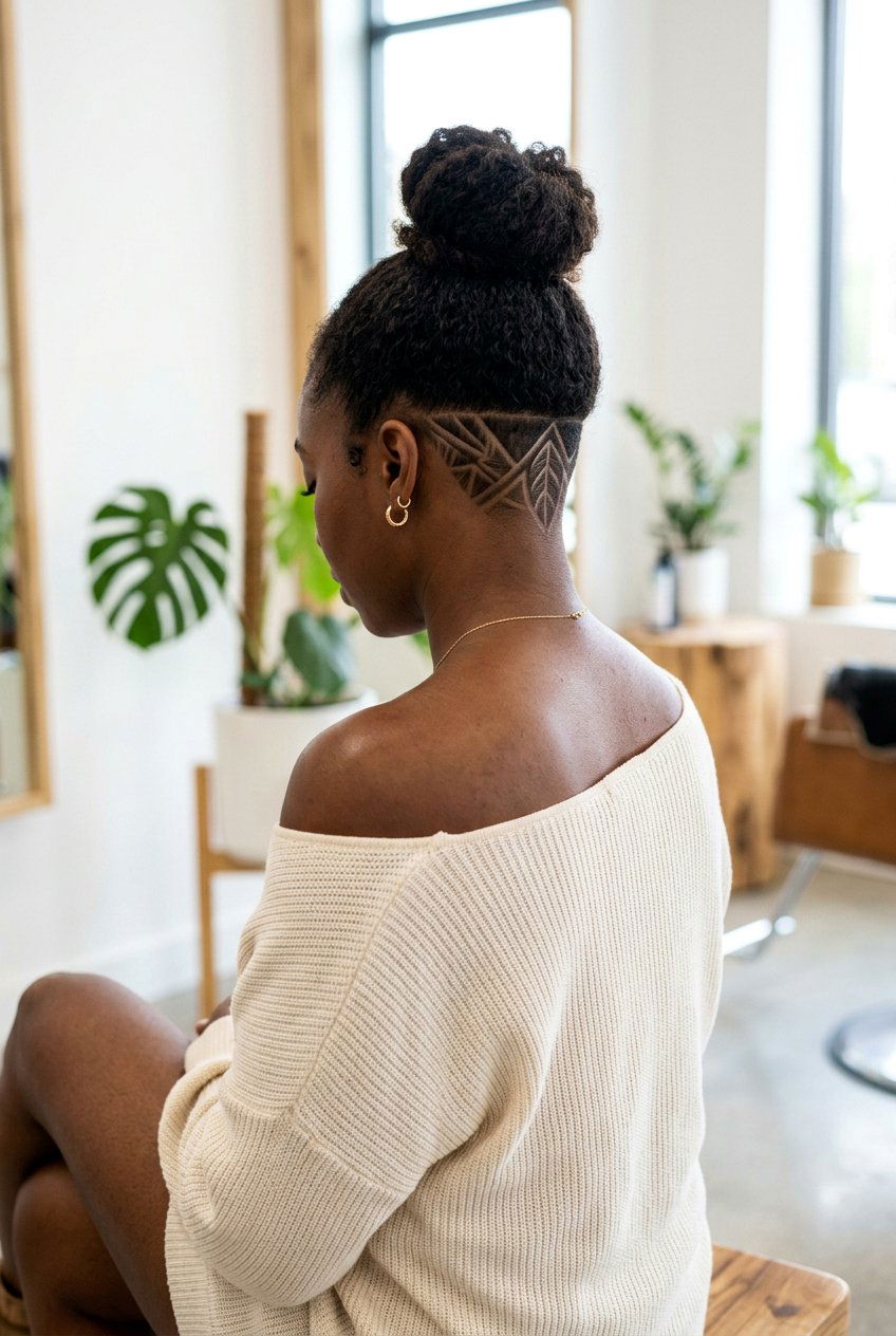 Nape Design Undercut - 20 black women short haircut ideas - 20 black women short haircut ideas